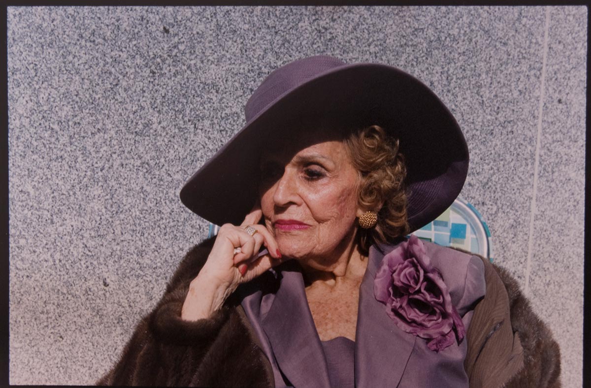 Woman In Purple Outside The Whitney ©2006